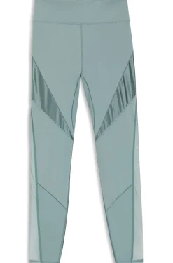 Active leggings with mesh inserts