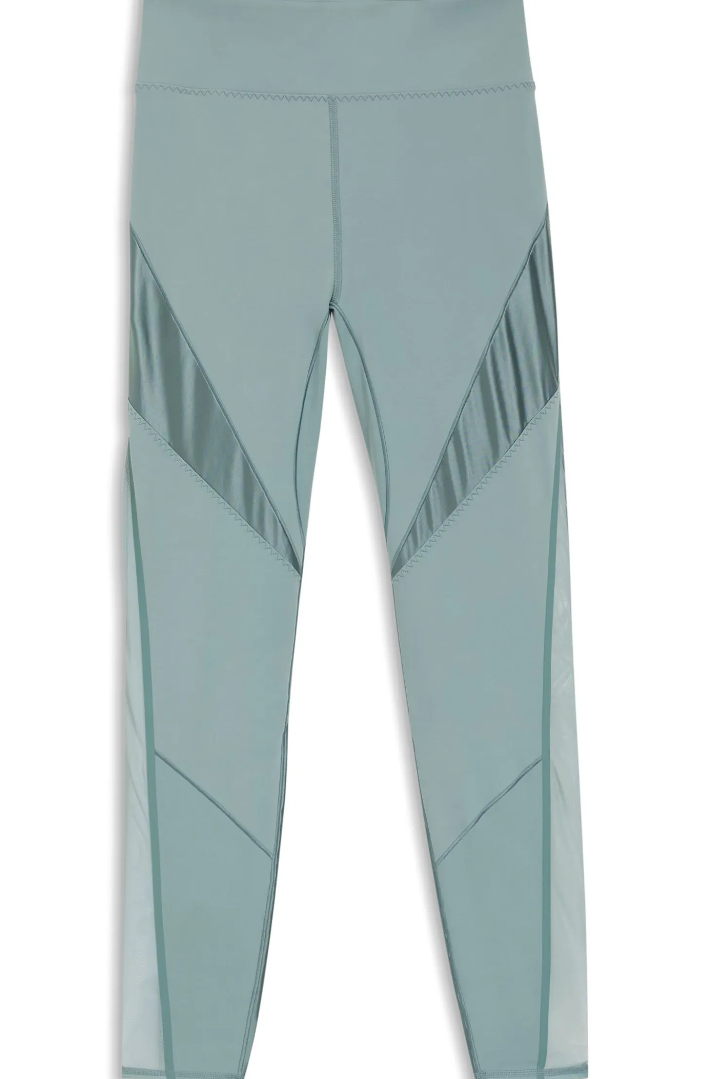 Active leggings with mesh inserts