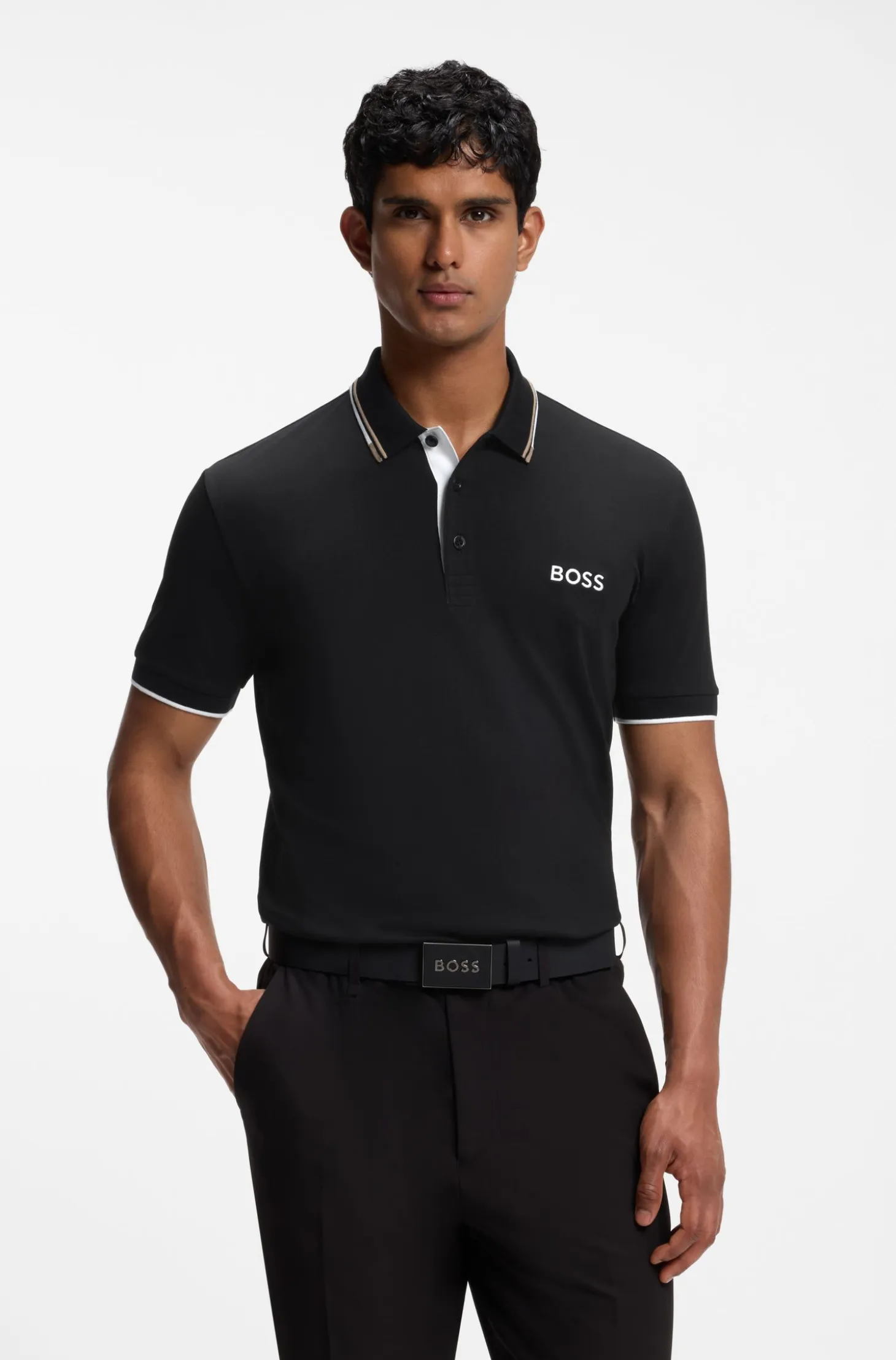 Active Paddy regular-fit polo shirt in quick-dry stretch piqué