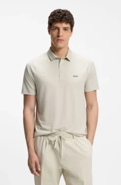 Active polo shirt with moisture management
