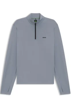 Active quarter-zip sweatshirt with moisture management