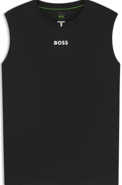 Active Sleeveless logo T-shirt in quick-dry fabric