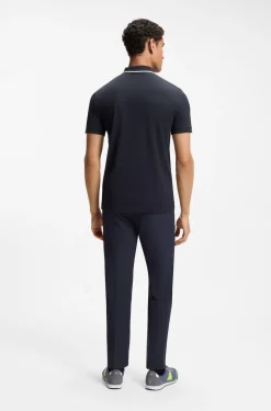 Active Slim-fit polo shirt in moisture-wicking stretch cotton