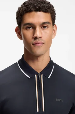 Active Slim-fit polo shirt in moisture-wicking stretch cotton