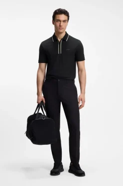 Active Slim-fit polo shirt in moisture-wicking stretch cotton