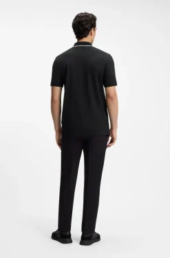 Active Slim-fit polo shirt in moisture-wicking stretch cotton