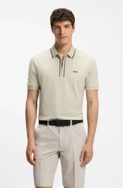 Active Slim-fit polo shirt in moisture-wicking stretch cotton