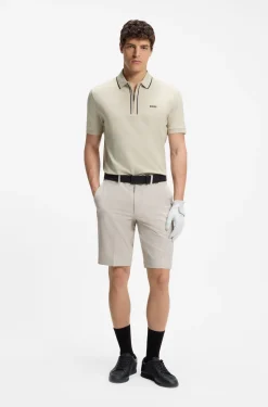 Active Slim-fit polo shirt in moisture-wicking stretch cotton