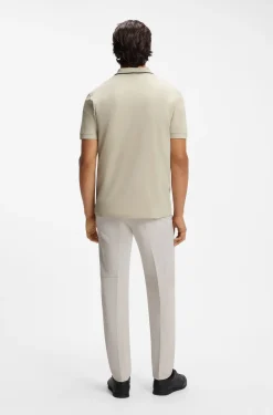 Active Slim-fit polo shirt in moisture-wicking stretch cotton