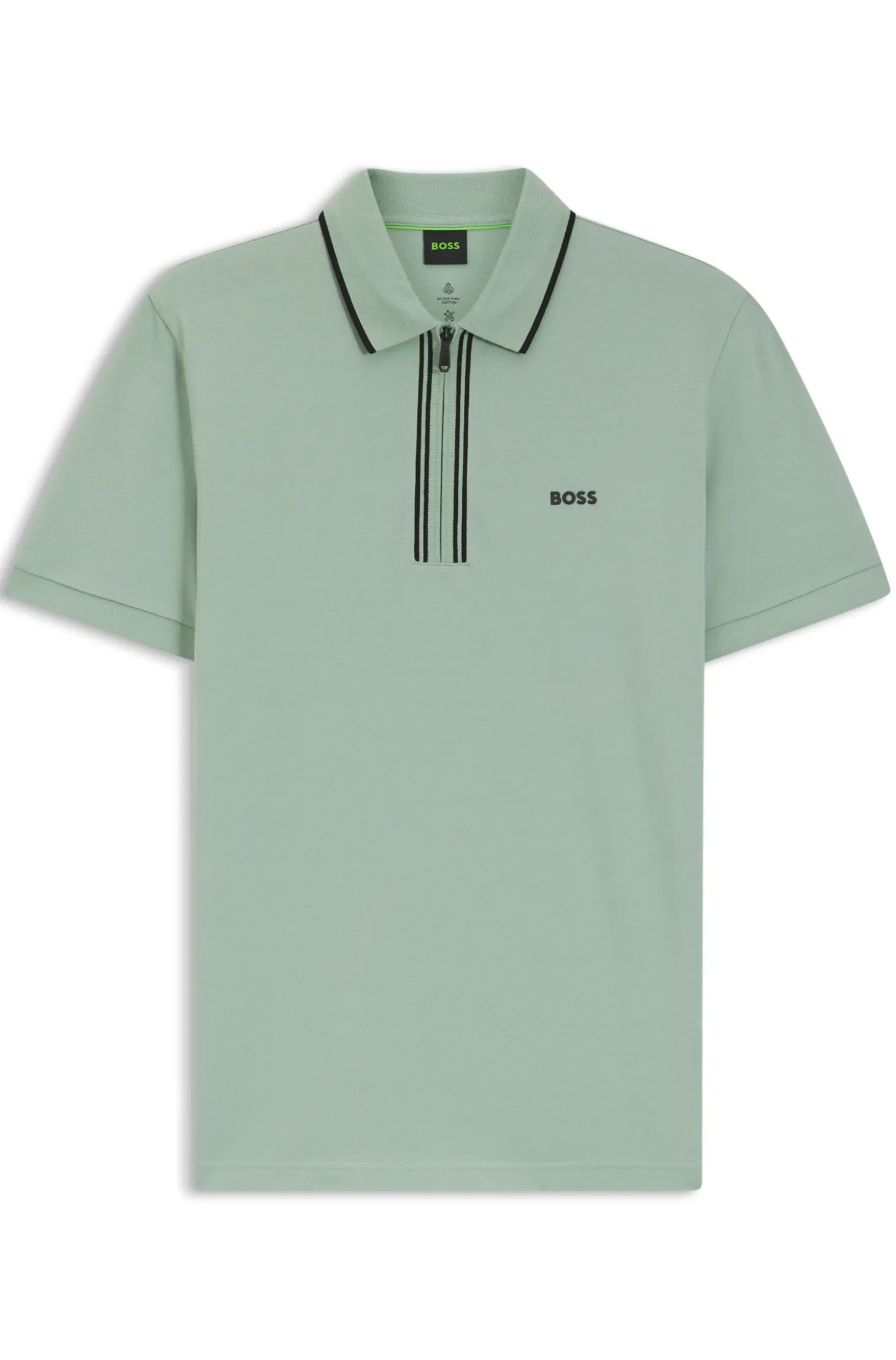 Active Slim-fit polo shirt in moisture-wicking stretch cotton