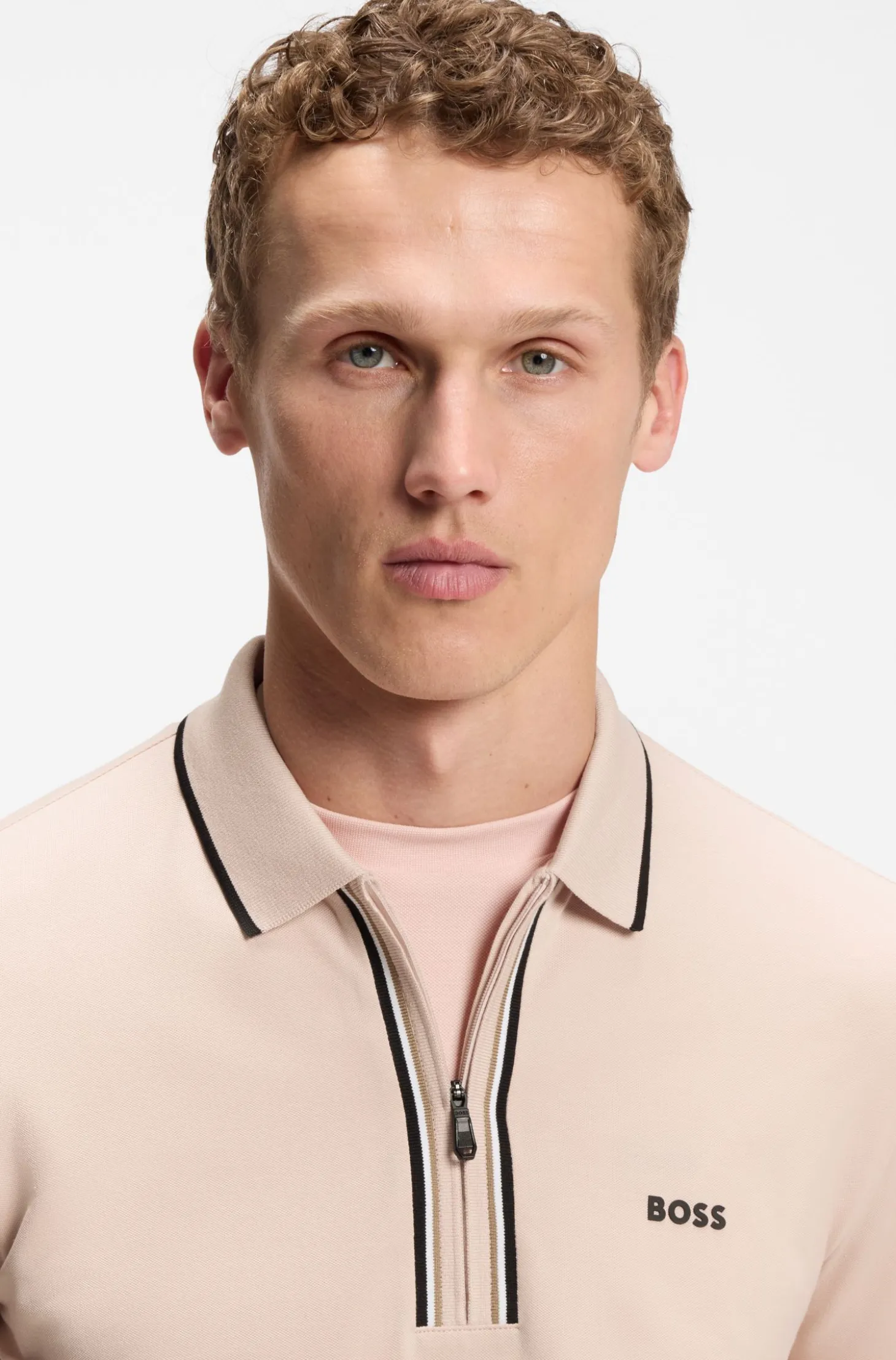 Active Slim-fit polo shirt in moisture-wicking stretch cotton