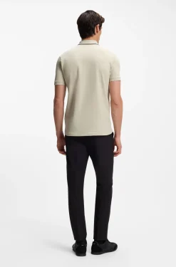 Active Slim-fit polo shirt in moisture-wicking stretch cotton
