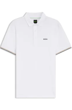 Active Slim-fit polo shirt with embossed tennis-ball pattern