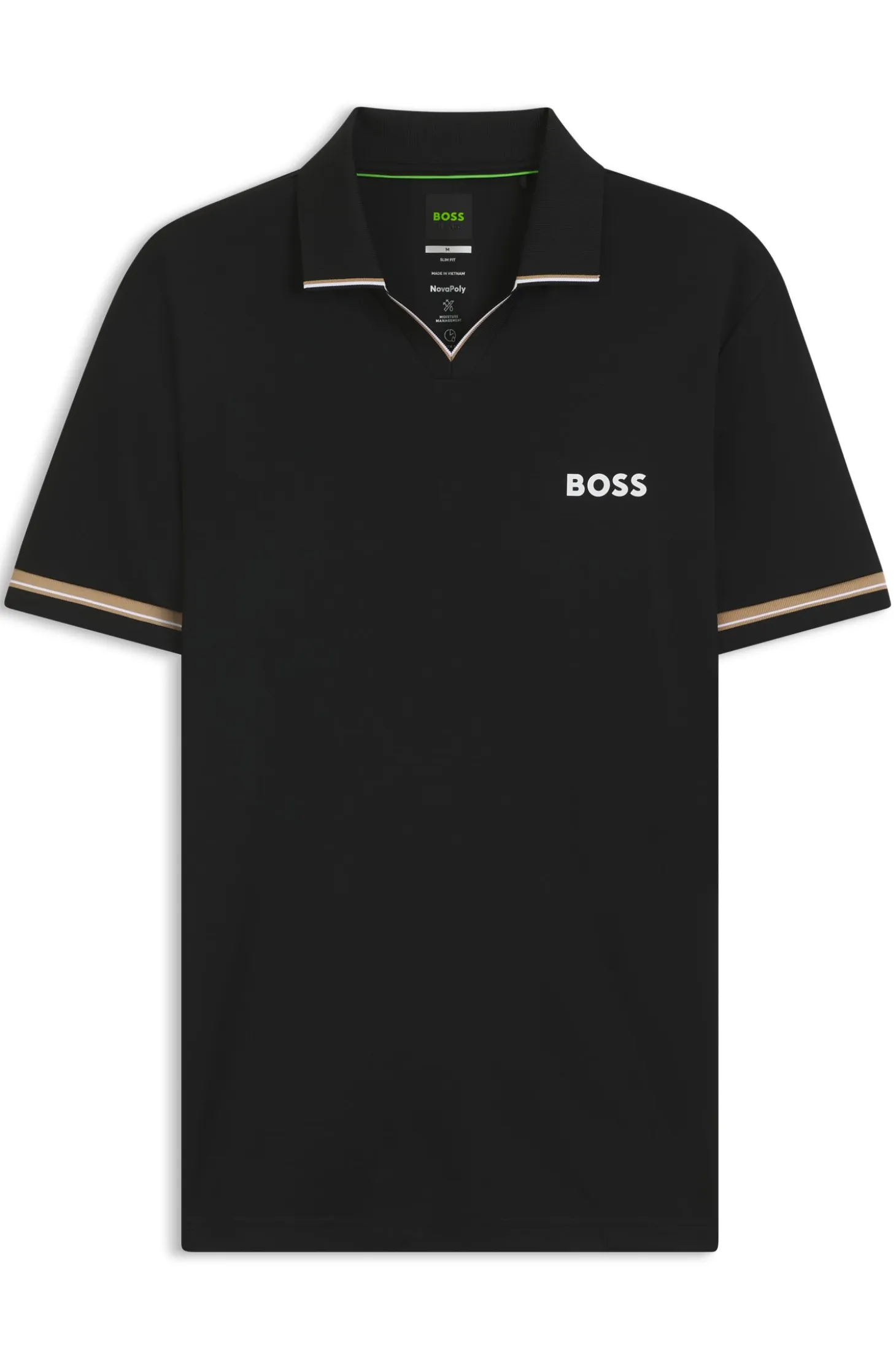 Active slim-fit polo shirt with signature-stripe details