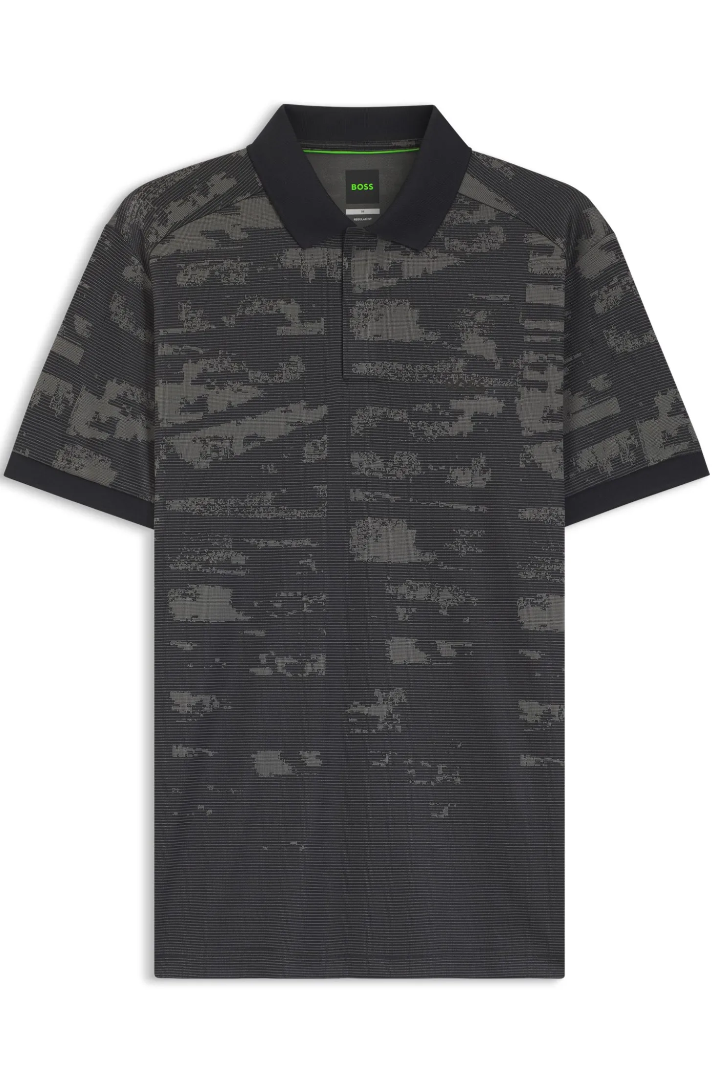 Active Slim-fit polo shirt with jacquard pattern
