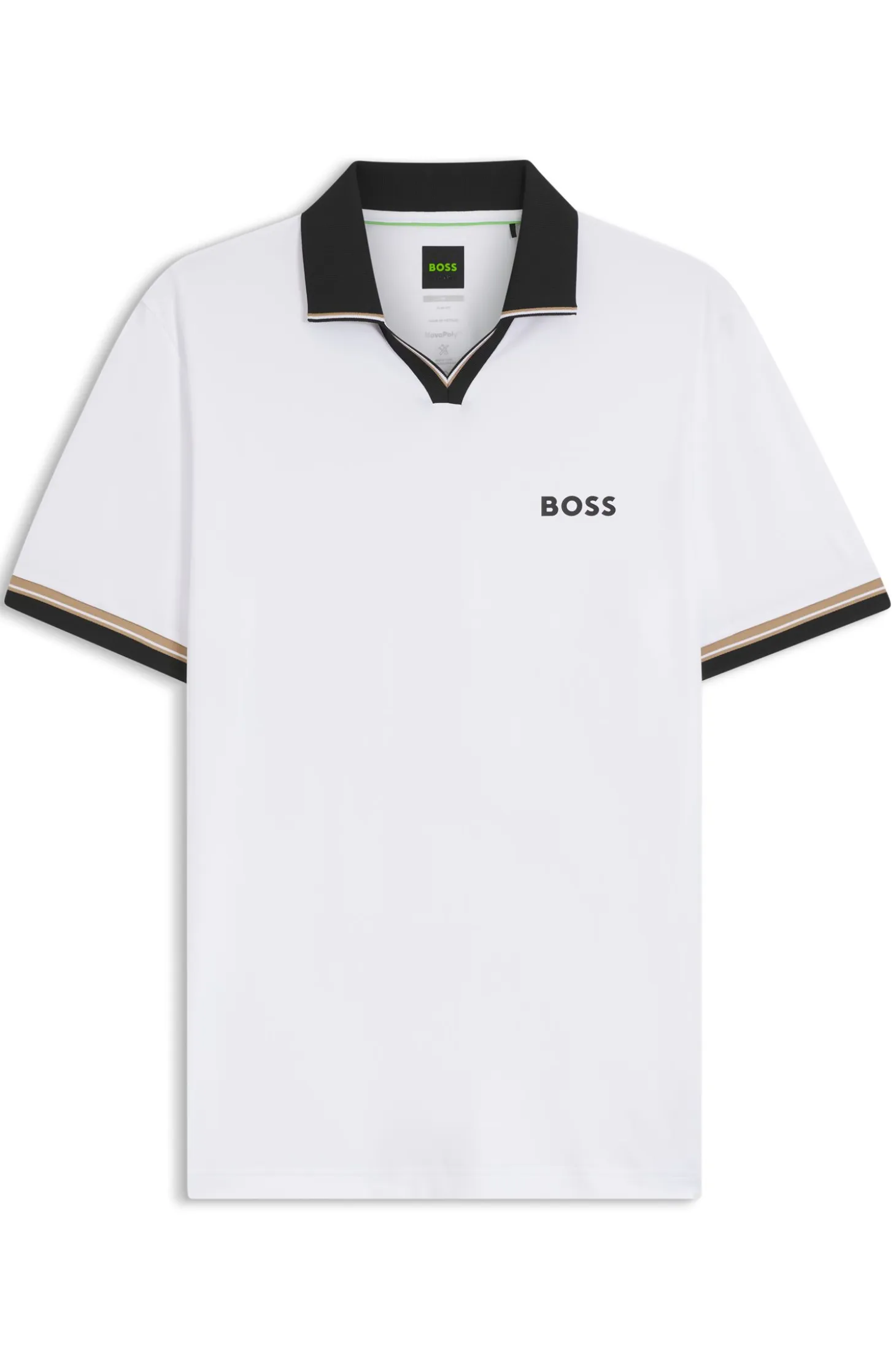 Active slim-fit polo shirt with signature-stripe details