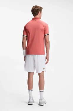Active slim-fit polo shirt with branded details