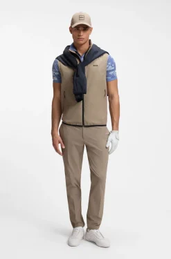 Active Slim-fit polo shirt with jacquard pattern
