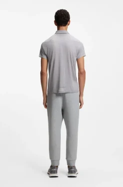 Active slim-fit polo shirt with thermoregulating performance