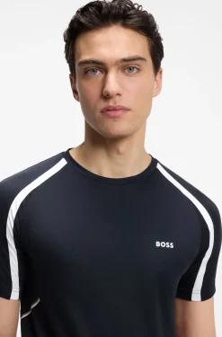 Active Slim-fit T-shirt in stretch fabric with contrast inserts