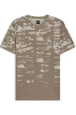 Active Slim-fit T-shirt with jacquard pattern