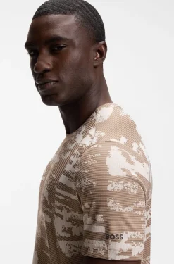 Active Slim-fit T-shirt with jacquard pattern