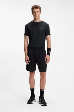 Active slim-fit T-shirt with signature-stripe collar