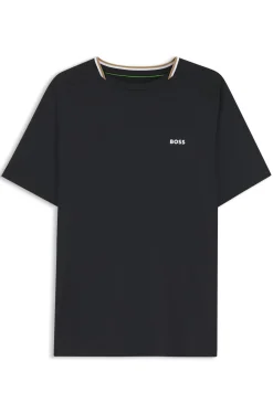 Active slim-fit T-shirt with signature-stripe collar