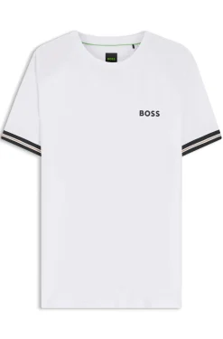Active slim-fit T-shirt with tennis-ball embossing