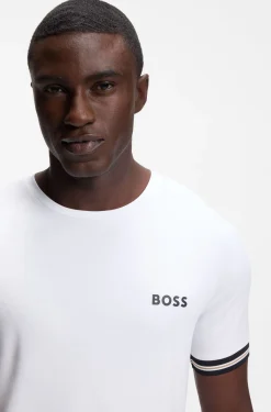 Active slim-fit T-shirt with tennis-ball embossing
