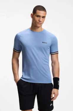 Active slim-fit T-shirt with tennis-ball embossing