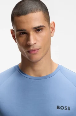 Active slim-fit T-shirt with tennis-ball embossing