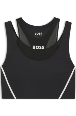 Active sports bra with mesh insert