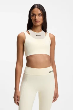 Active sports bra with mesh insert