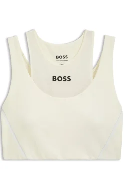 Active sports bra with mesh insert