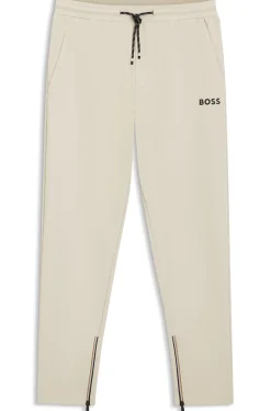 Active Stretch-gabardine tracksuit bottoms with zipped hems