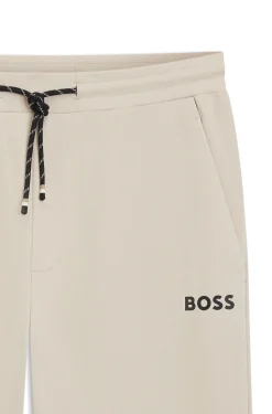 Active Stretch-gabardine tracksuit bottoms with zipped hems