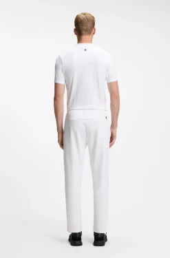 Active tracksuit bottoms in thermoregulating stretch gabardine