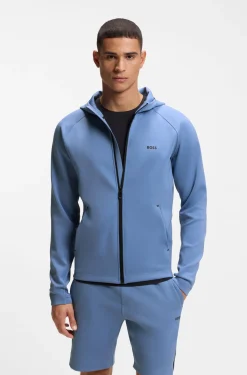 Active Zip-up hoodie with reflective branding