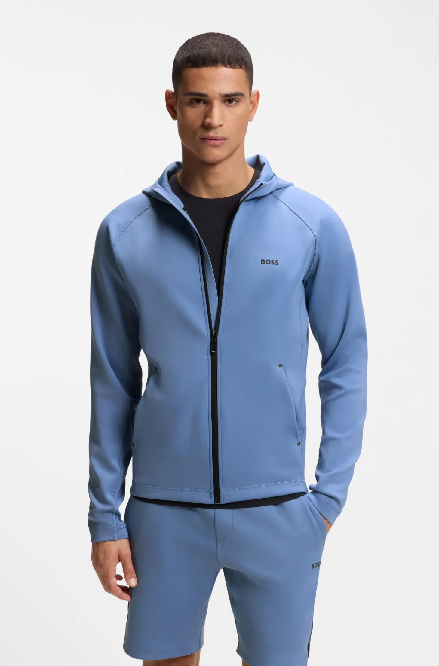 Active Zip-up hoodie with reflective branding