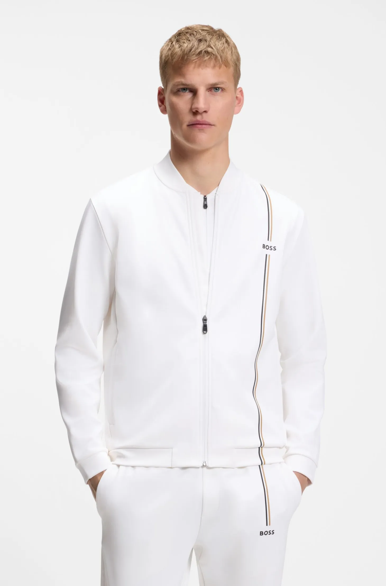 Active zip-up sweatshirt with moisture management