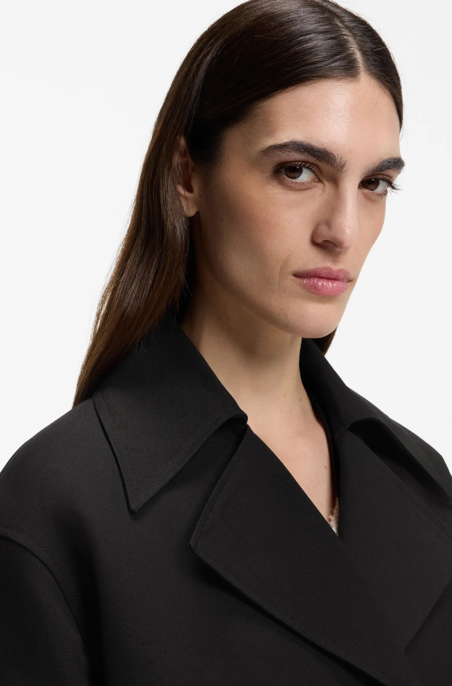 Adaptable stretch-cotton trench coat and dress in one