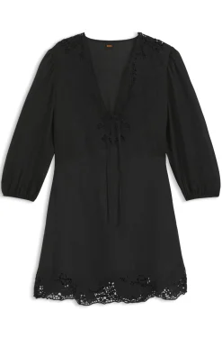 A-line dress with embroidered details
