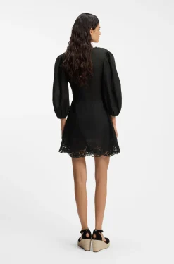 A-line dress with embroidered details