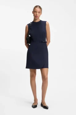 A-line dress with logo bow detail