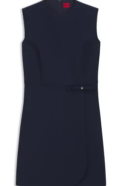 A-line dress with logo bow detail