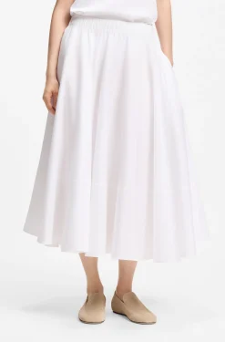 A-line skirt in cotton poplin