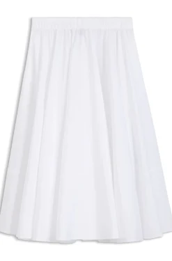 A-line skirt in cotton poplin