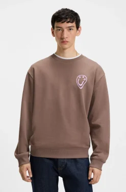 All-gender sweatshirt with Happy HUGO artwork