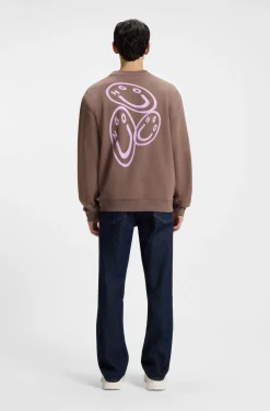 All-gender sweatshirt with Happy HUGO artwork